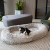 Luxury Super Large Sleep Deeper Oval Bed Human Dog
