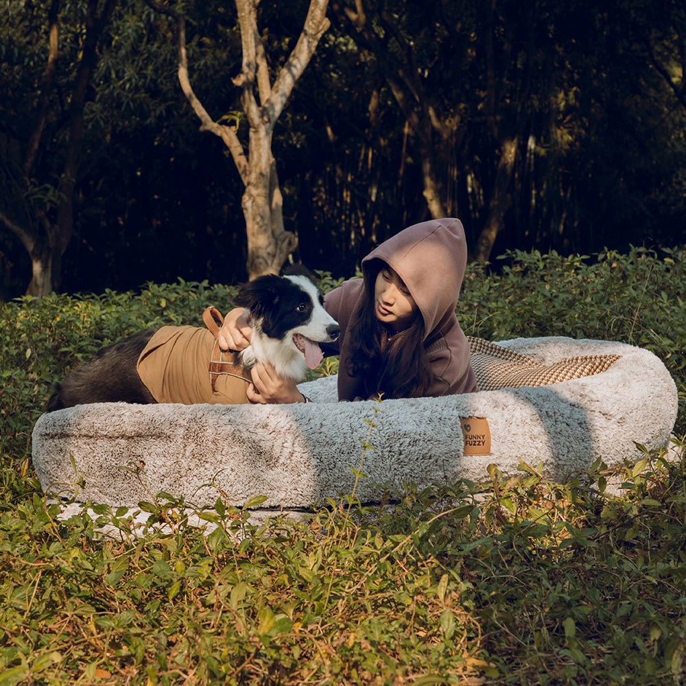 Luxury Super Large Sleep Deeper Oval Bed Human Dog