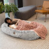 Luxury Super Large Sleep Deeper Oval Bed Human Dog