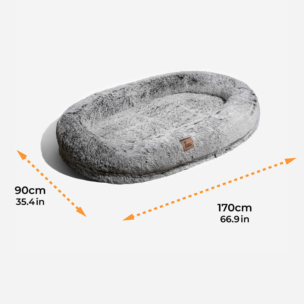 Luxury Super Large Sleep Deeper Oval Bed Human Dog
