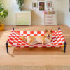 Vibrant Summer Print Style Aluminum Elevated Dog B