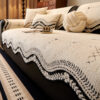 Wavy Pattern Anti-Scratch Plush Couch Cover