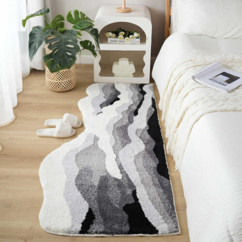 Hand-Tufted 3D Wave Pattern Carpet Luxury Textured