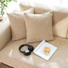 Hand-woven Cotton Linen Non-slip Couch Cover for A