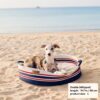 Handcrafted Stripe Calming Pet Bed - Timeless Nest