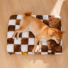 Handmade Plush Chessboard Orthopedic Support Dog B