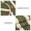 Irregular Contrast Color Chenille Skin-Friendly No