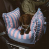 Lace Stripe Travel Safety Waterproof Dog Car Seat 