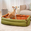 Large Deluxe Faux Leather Dog Car Seat Booster Bed