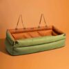 Large Deluxe Faux Leather Dog Car Seat Booster Bed