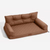Luxe Faux Leather Foldable Orthopedic Large Dog Be
