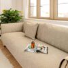 Luxury Solid Color Leaf Textured Jacquard Sofa Pro