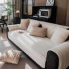 Modern Asymmetrical Stripes Soft Plush Non-Slip Co