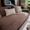 Modern Asymmetrical Stripes Soft Plush Non-Slip Co