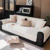 Modern Asymmetrical Stripes Soft Plush Non-Slip Co