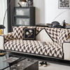 Modern Diamond Plush Sofa Decoration Non-Slip Couc