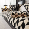 Modern Diamond Plush Sofa Decoration Non-Slip Couc