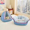 Multifunctional Semi-Enclosed Cave Dog Bed Warming