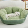 Multifunctional Semi-Enclosed Cave Dog Bed Warming