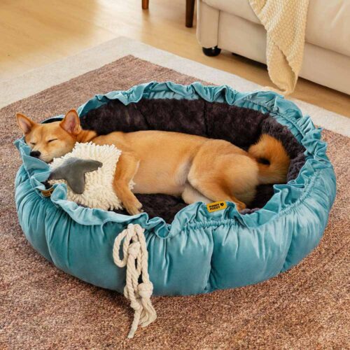 Nature-Inspired Adjustable Calming Dog Bed - Plush
