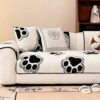 Paw Print Soft Polar Fleece Sofa Protector Non-sli