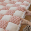 Plush Handmade Color Block Dog Mat Soft Sofa Prote