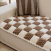 Plush Handmade Color Block Dog Mat Soft Sofa Prote