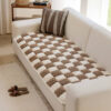 Plush Handmade Color Block Dog Mat Soft Sofa Prote