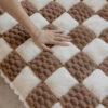 Plush Handmade Color Block Dog Mat Soft Sofa Prote