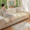 Plush Handmade Color Block Dog Mat Soft Sofa Prote