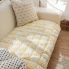 Plush Handmade Color Block Dog Mat Soft Sofa Prote