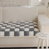 Plush Handmade Color Block Dog Mat Soft Sofa Prote