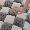 Plush Handmade Color Block Dog Mat Soft Sofa Prote