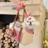 Portable Faux Woven Water-Repellent Pet Carrier Ba