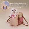 Portable Faux Woven Water-Repellent Pet Carrier Ba