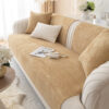 Simple Solid Colour Plush Furniture Protector Couc