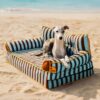 Stripe Waterproof Foldable Large Dog Sofa Bed - Su