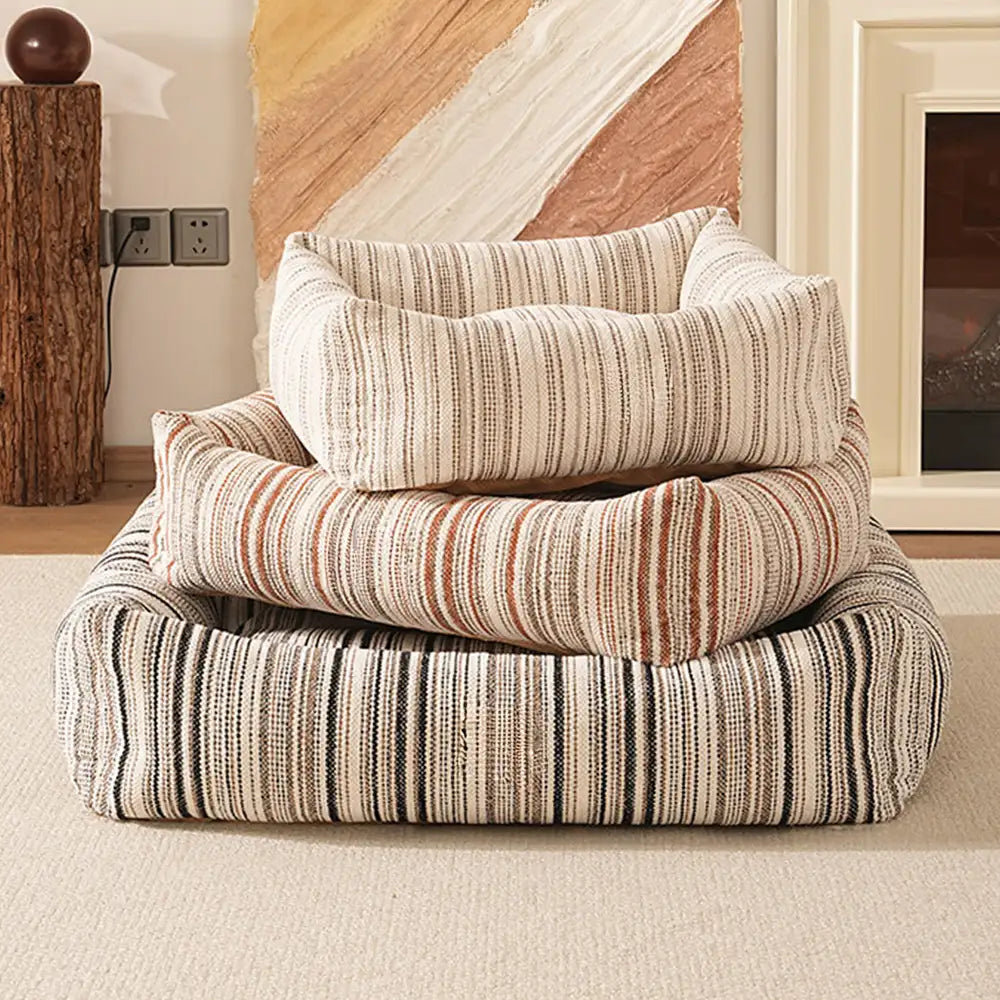 Striped Chenille Scratch-Resistant Breathable Neck
