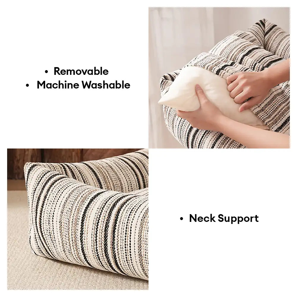 Striped Chenille Scratch-Resistant Breathable Neck