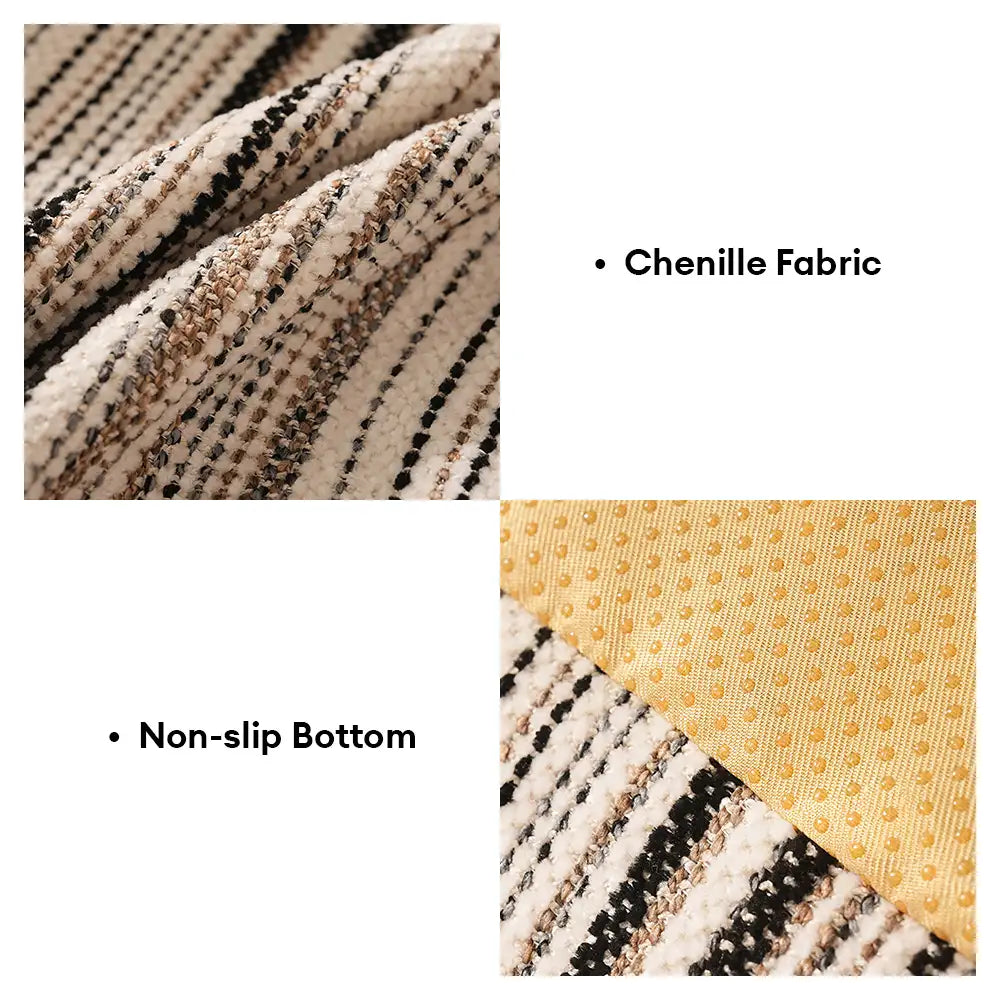 Striped Chenille Scratch-Resistant Breathable Neck