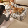 Striped Chenille Scratch-Resistant Breathable Neck