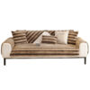 Striped Faux Rabbit Fur Sofa Protector Durable And