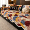 Stylish Color-Blocked Faux Rabbit Fur Soft Non-Sli