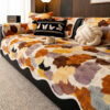 Stylish Color-Blocked Faux Rabbit Fur Soft Non-Sli