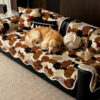 Stylish Color-Blocked Faux Rabbit Fur Soft Non-Sli