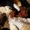 Stylish Color-Blocked Faux Rabbit Fur Soft Non-Sli
