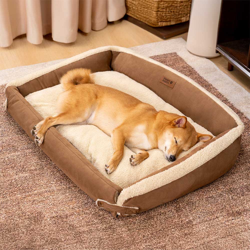 Stylish Expandable Ergonomic Calming Dog Bed - Tra