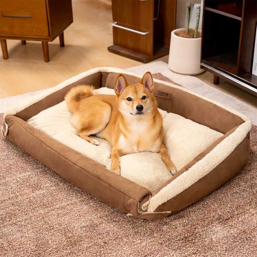 Stylish Expandable Ergonomic Calming Dog Bed - Tra