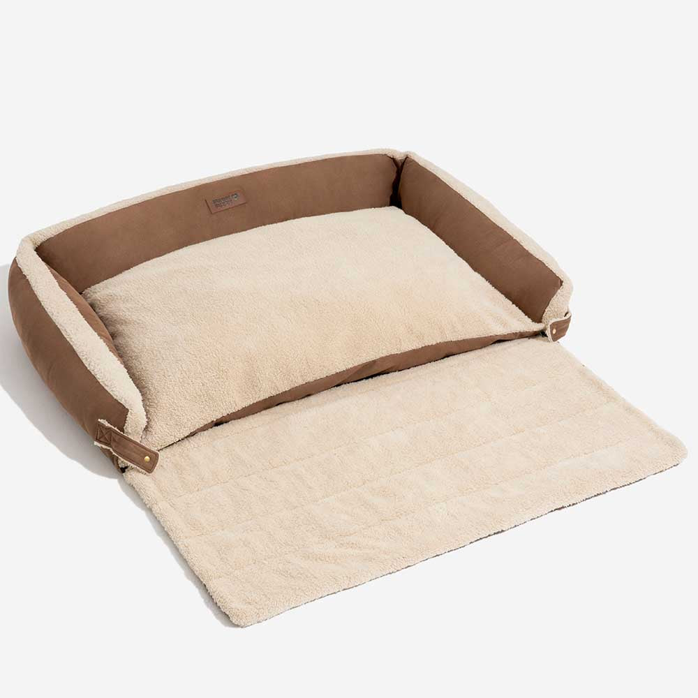 Stylish Expandable Ergonomic Calming Dog Bed - Tra