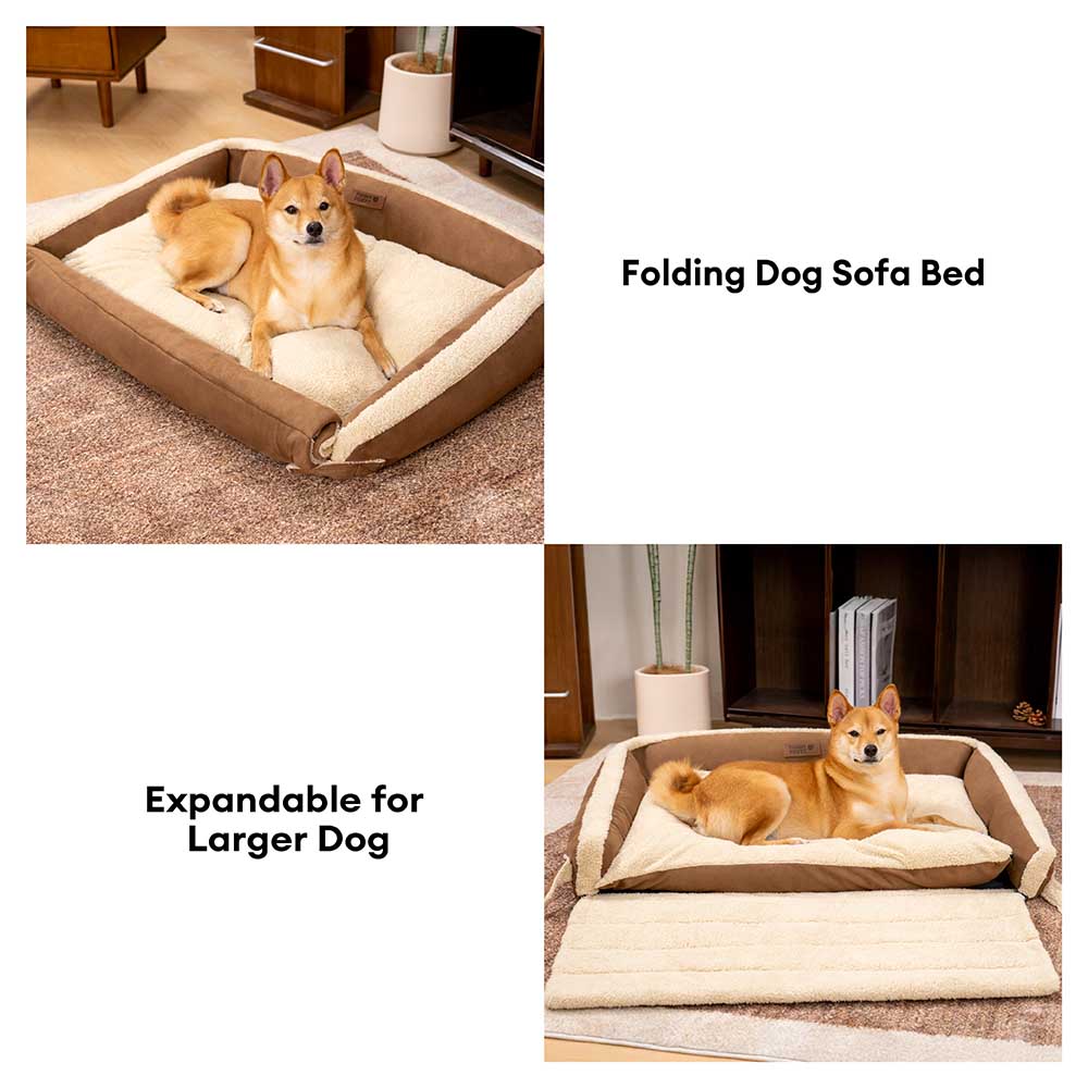 Stylish Expandable Ergonomic Calming Dog Bed - Tra